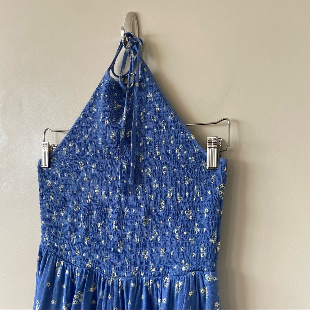 American Eagle-Floral Dainty Printed Halter Jumpsuit (Size:Medium) - Picture 3 of 11
